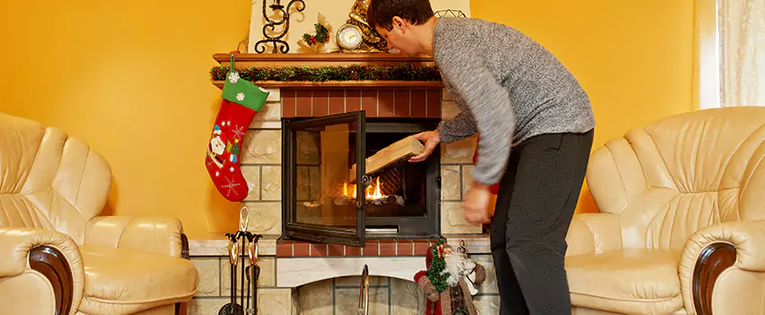 Rusted Metal Fireplace Restoration in Victoria, Texas